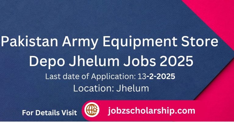 Pakistan Army Equipment Store Jhelum jobs 2025