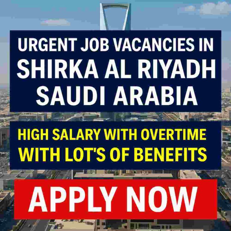 Job Vacancies in Shirka Al Riyadh,