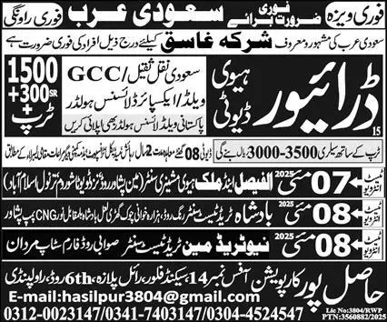 Sharikat Ghaziq Job Opportunities in Saudi Arabia 2025,Job Opportunities in Saudi Arabia,