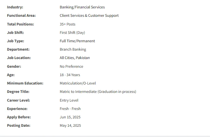 UBL Jobs 2025,